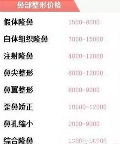 北京葉子美容醫(yī)院隆鼻多少錢 北京葉子美容醫(yī)院隆鼻費(fèi)用