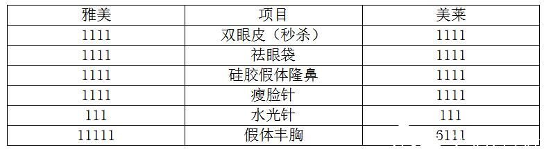 長(zhǎng)沙雅美價(jià)格表