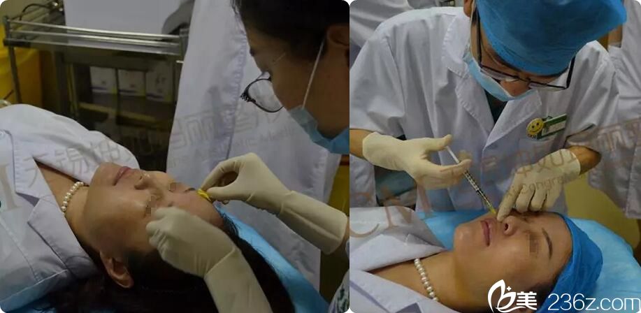 消毒后進行面部PRP注射填充 消毒后進行面部PRP注射填充