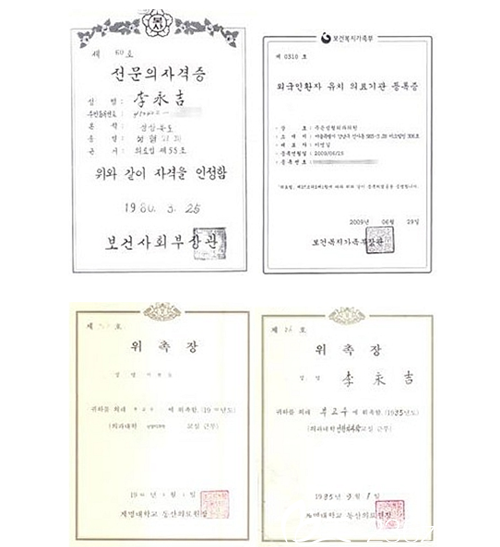 李永吉院長資格證書 李永吉院長資格證書