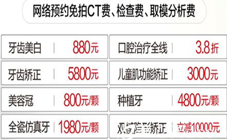 合肥華美牙齒整形價(jià)格圖