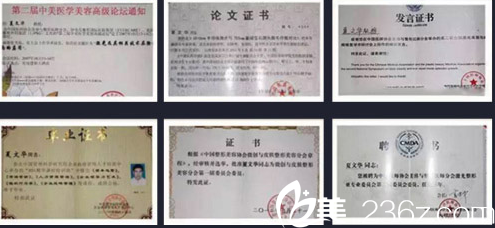 北京聯(lián)合麗格醫(yī)療美容醫(yī)院夏醫(yī)生證書