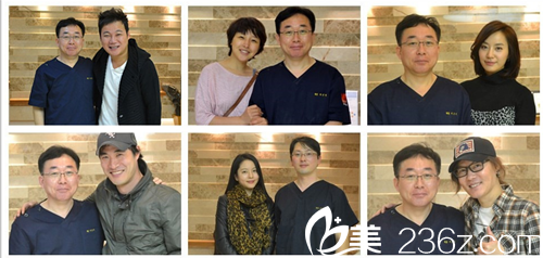 李根稷院長與韓國明星合影