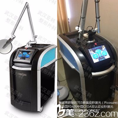 武漢亞韓正版蜂巢皮秒局部體驗1880元、全面部2980元 到院贈送小氣泡一次