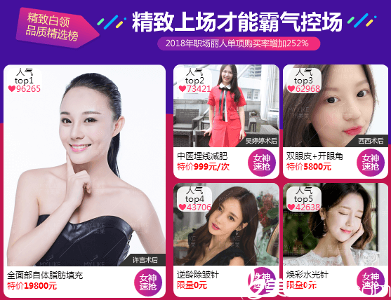 廣州美萊全面部自體脂肪填充19800元