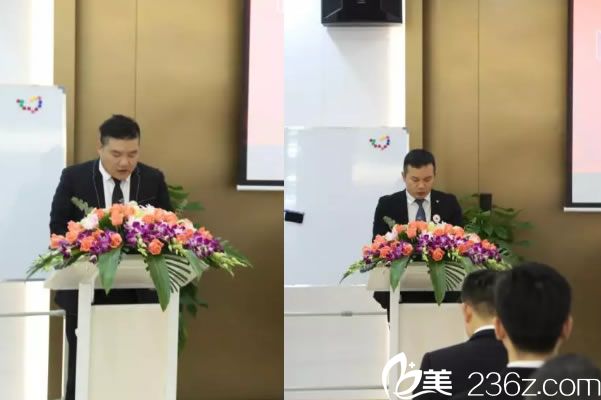 會(huì)長(zhǎng)梁軍華和副會(huì)長(zhǎng)張人波講話(huà)