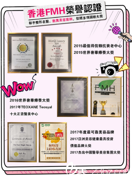 香港FMH醫(yī)學(xué)美容醫(yī)院榮譽(yù)證書 香港FMH醫(yī)學(xué)美容醫(yī)院榮譽(yù)證書
