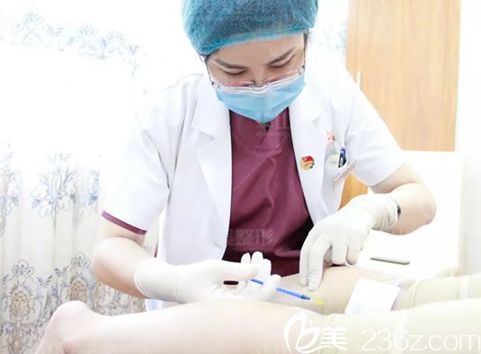 杭州連天美注射瘦腿過程