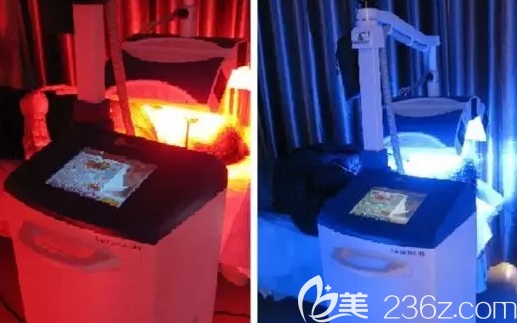 紅藍(lán)光祛痘儀器展示
