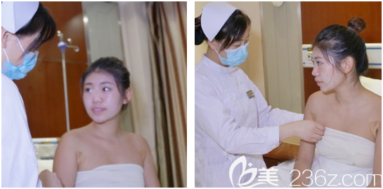 找羅志敏做完假體隆胸術(shù)后七天住院照片