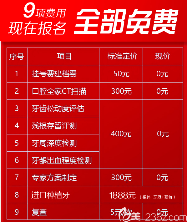 缺牙者報名成功后可享受9項費用全免 缺牙者報名成功后可享受9項費用全免