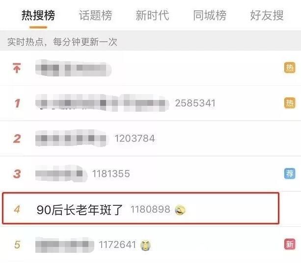 90后長老年斑的話題