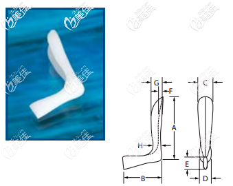 菲思挺 Anatomical Nasal Implant系列的所有型號(hào)的圖形