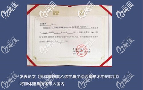 萬主任獲得的榮譽證書 萬主任獲得的榮譽證書