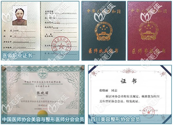 張曉麗醫(yī)生資質(zhì)證明