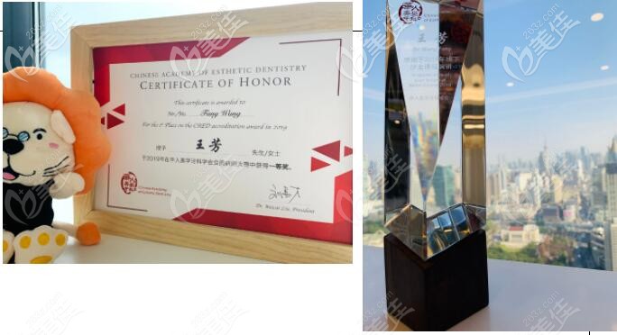 正畸醫(yī)生王芳華人美學(xué)病例大賽冠 軍證書及獎牌 正畸醫(yī)生王芳華人美學(xué)病例大賽冠 軍證書及獎牌