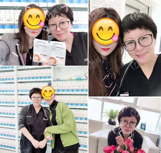 青島馬瀧齒科張晗博士與她的正畸顧客們的合影